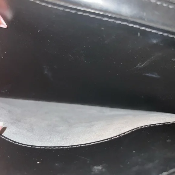 louis vuitton black leather handbag with wallet - Picture 3 of 9